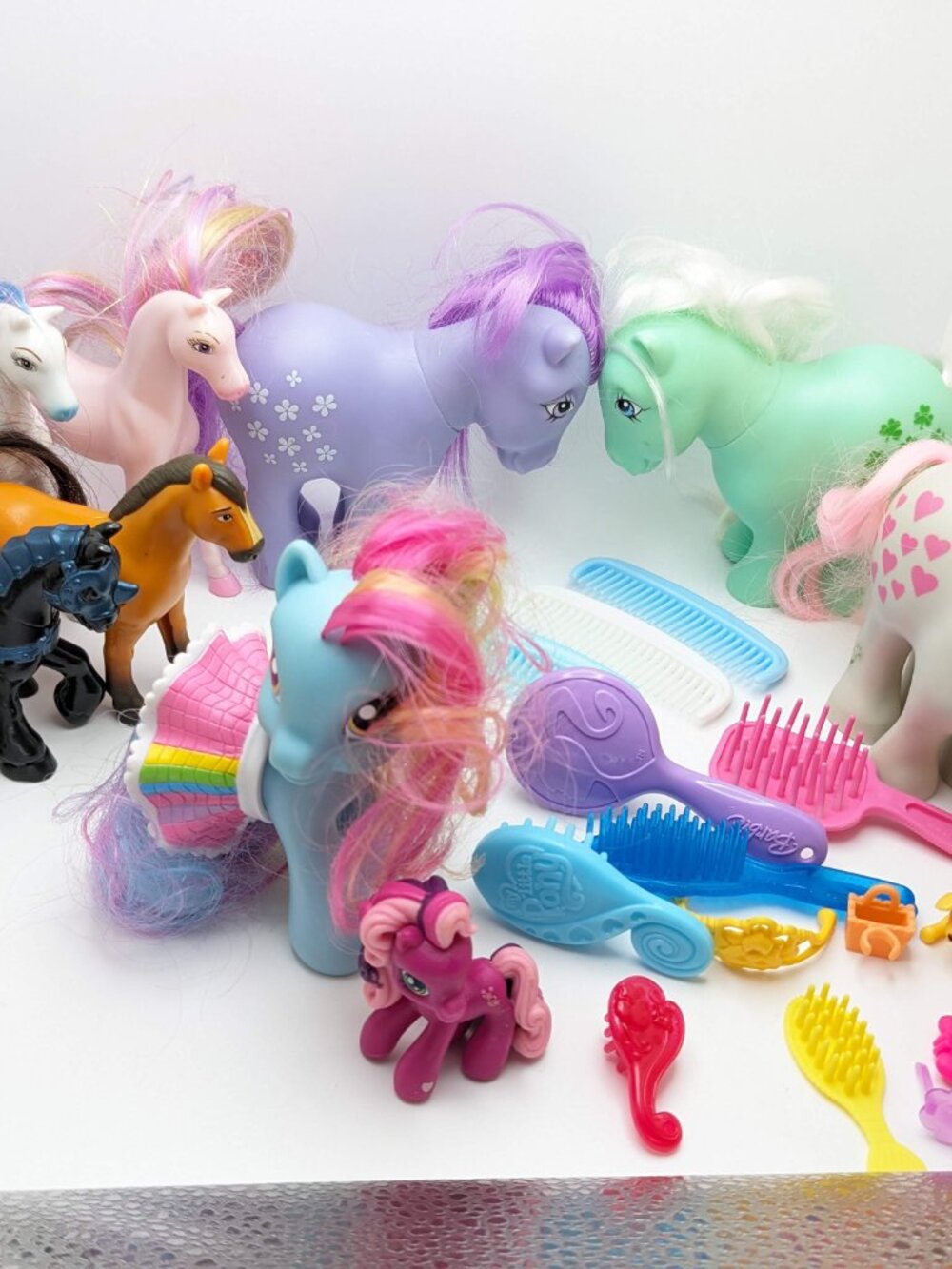 My Little Pony Polly Pocket Rainbow Dash Horse Figures LOT of 6